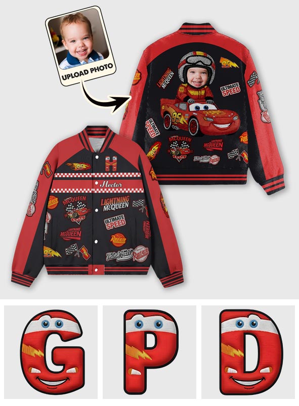 Personalized Cars Varsity Jacket Custom Photo Gift for Kids Varsity Jacket GradoCreations