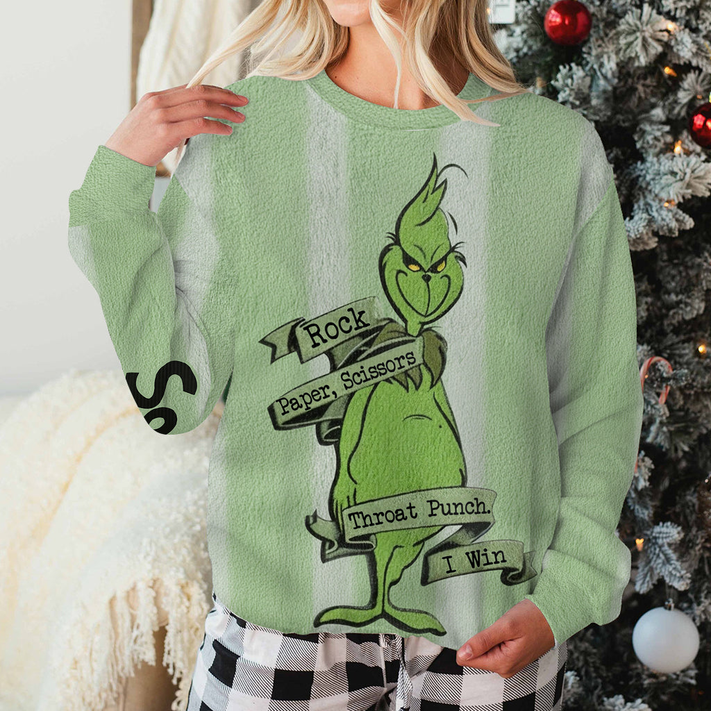 Personalized Grinch Ugly Sweater Custom Name Christmas Gift Ugly Sweater GradoCreations