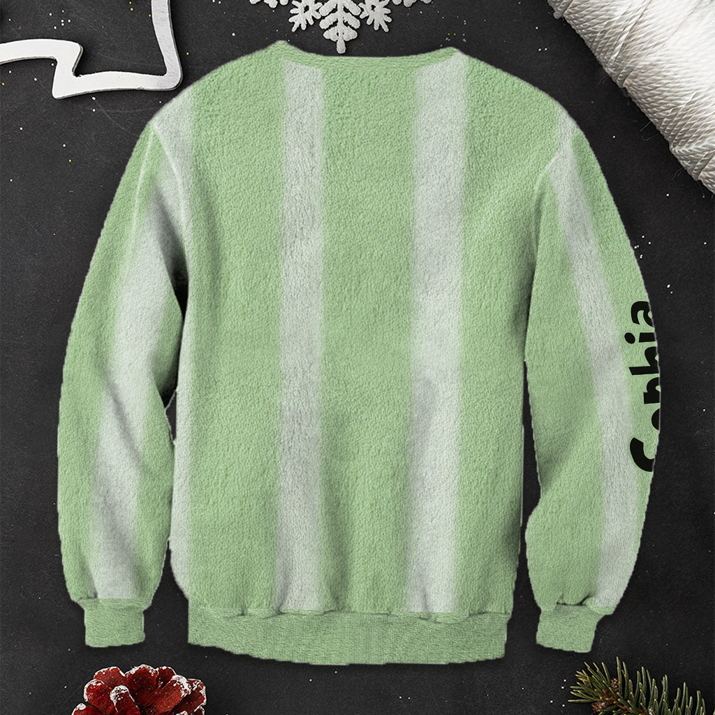 Personalized Grinch Ugly Sweater Custom Name Christmas Gift Ugly Sweater GradoCreations