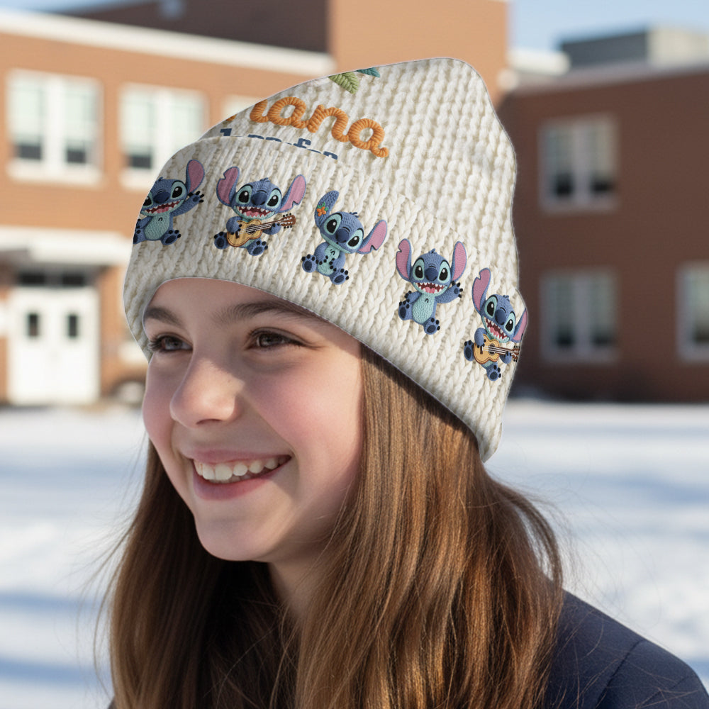Personalized Ohana Beanie Hat Custom Name Gift for Kids & Adults Beanie Hat GradoCreations