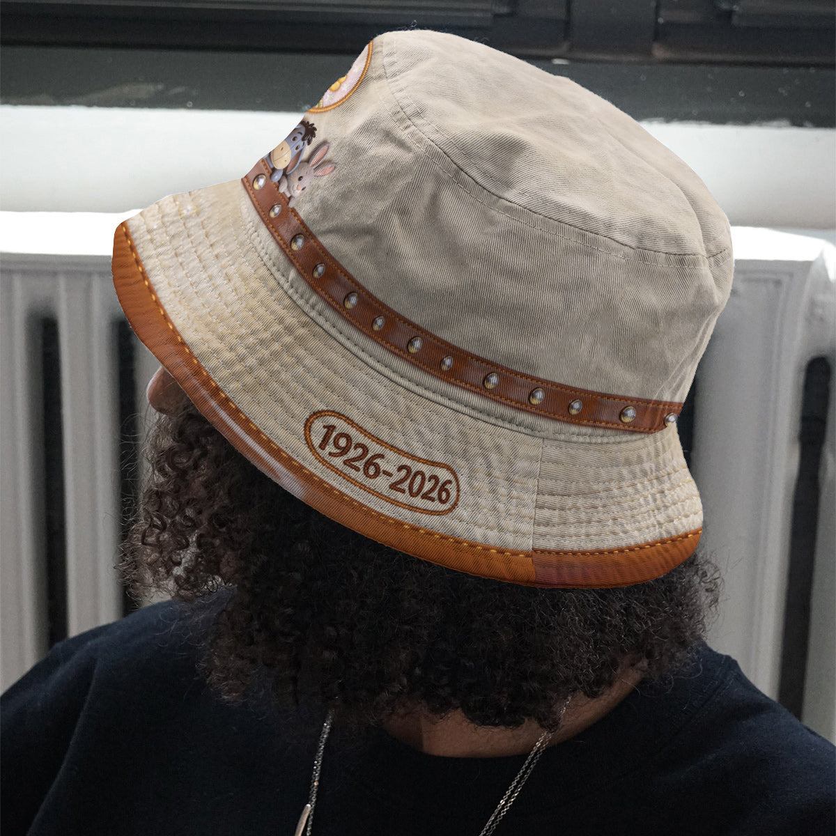 Personalized Bucket Hat with Yellow Bear Design for Kids Bucket Hat GradoCreations
