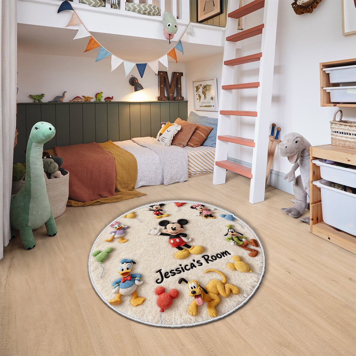 Personalized Mickey Mouse Non-Slip Tufted Rug for Kids Room Non-Slip Tufted Rug GradoCreations
