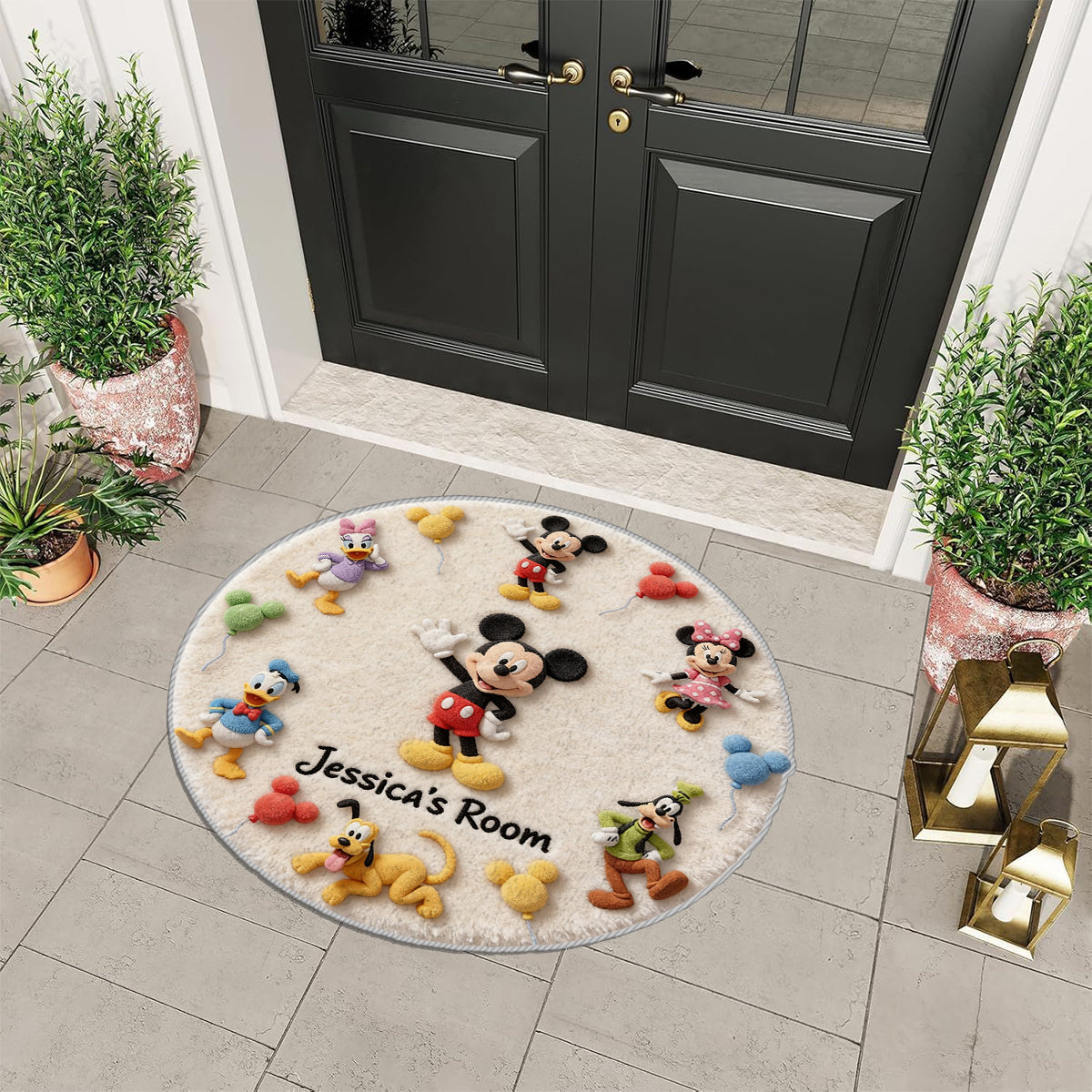Personalized Mickey Mouse Non-Slip Tufted Rug for Kids Room Non-Slip Tufted Rug GradoCreations