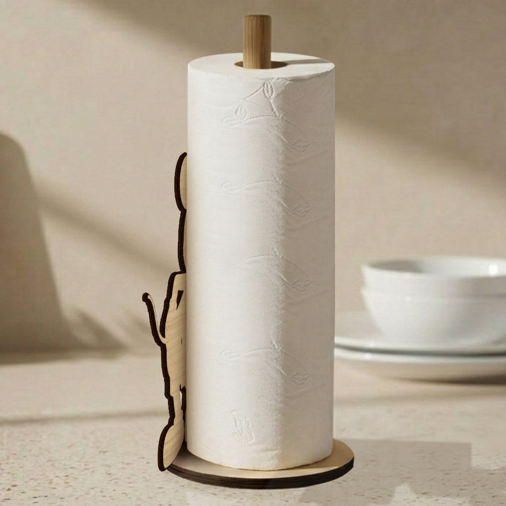Personalized Mouse Paper Towel Stand Custom Name Kitchen Gift Paper Towel Stand GradoCreations