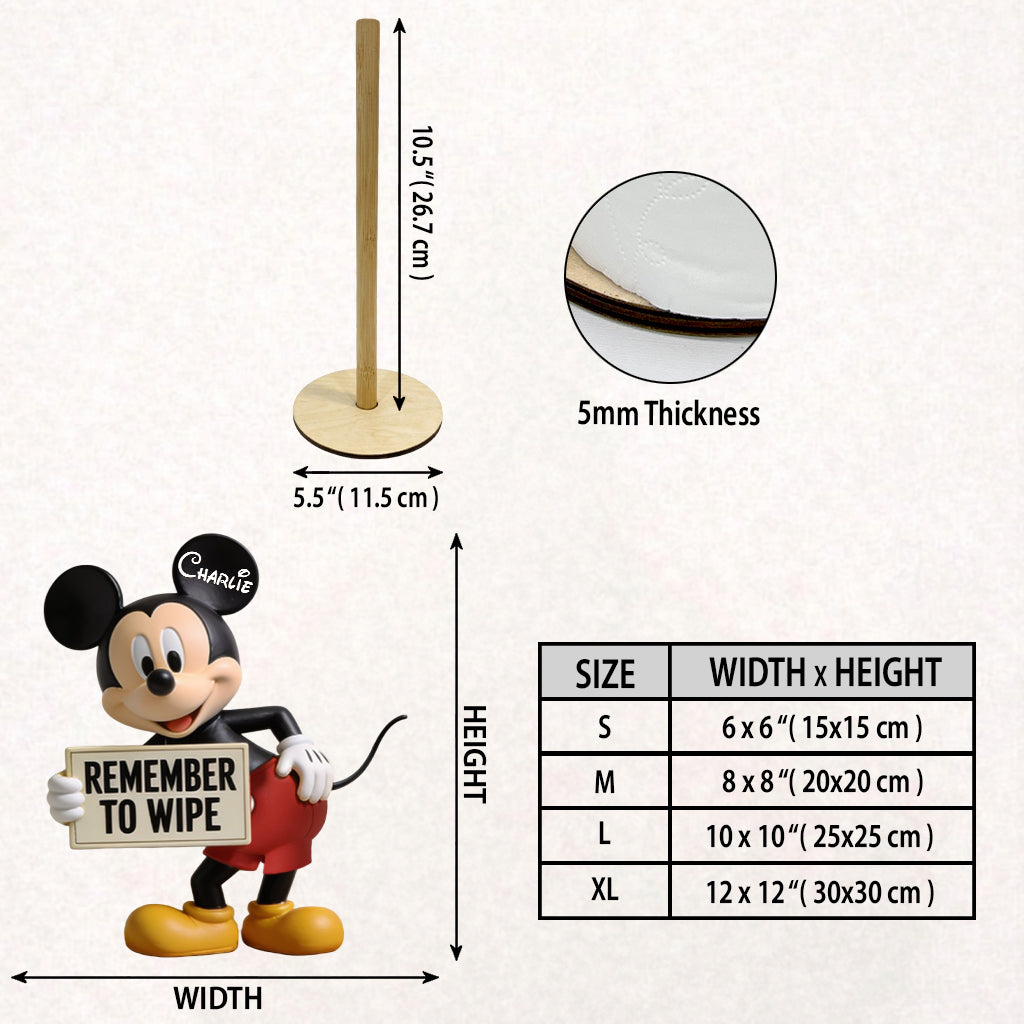 Personalized Mouse Paper Towel Stand Custom Name Kitchen Gift Paper Towel Stand GradoCreations