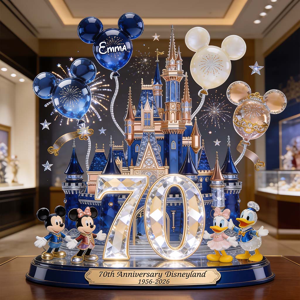 Personalized 70th Anniversary Acrylic Plaque Custom Gift for Disney Lovers Custom Shaped Acrylic Plaque GradoCreations