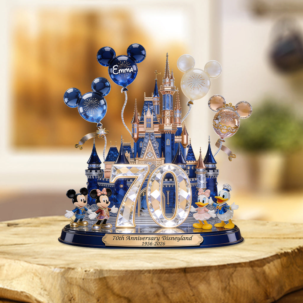 Personalized 70th Anniversary Acrylic Plaque Custom Gift for Disney Lovers Custom Shaped Acrylic Plaque GradoCreations