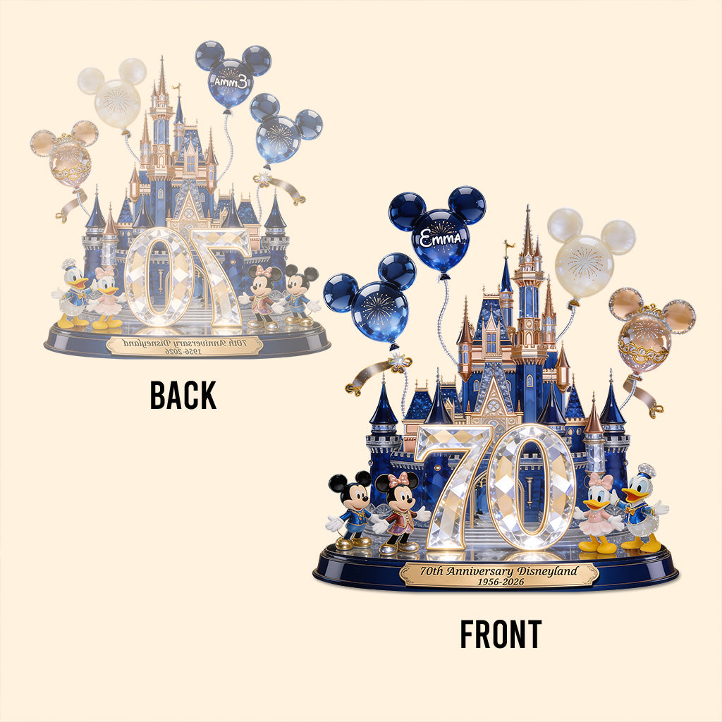 Personalized 70th Anniversary Acrylic Plaque Custom Gift for Disney Lovers Custom Shaped Acrylic Plaque GradoCreations