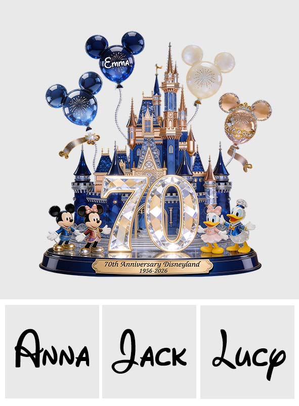 Personalized 70th Anniversary Acrylic Plaque Custom Gift for Disney Lovers Custom Shaped Acrylic Plaque GradoCreations