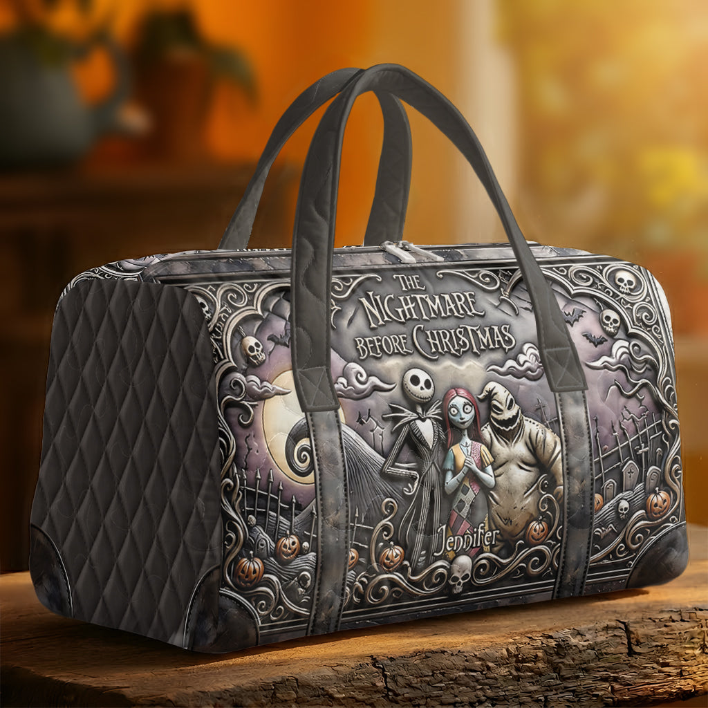 Personalized Nightmare Before Christmas Duffle Bag & Plush Charm Gift Quilt Duffle Bag & Plush Charm GradoCreations