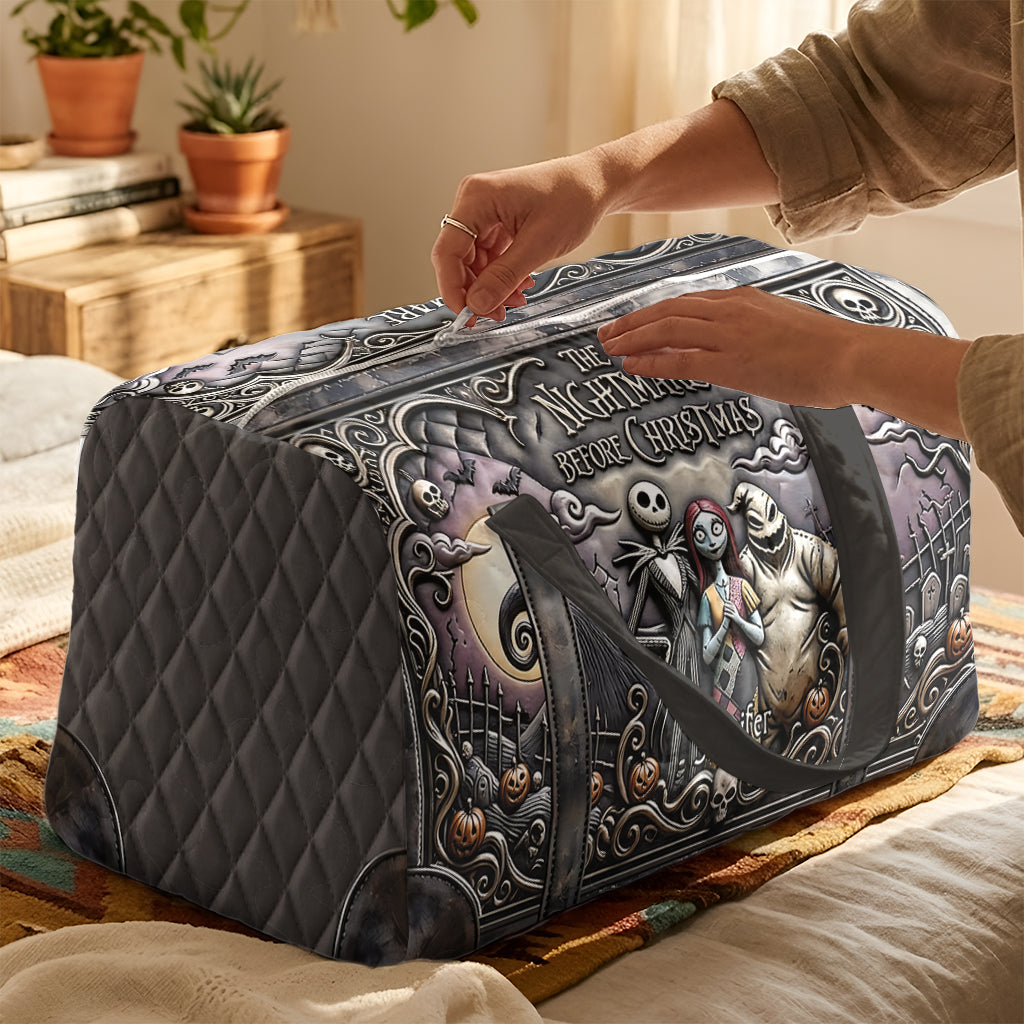 Personalized Nightmare Before Christmas Duffle Bag & Plush Charm Gift Quilt Duffle Bag & Plush Charm GradoCreations