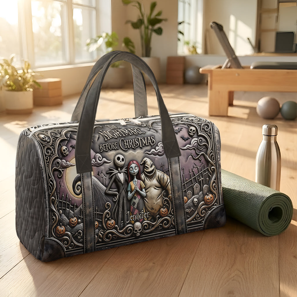 Personalized Nightmare Before Christmas Duffle Bag & Plush Charm Gift Quilt Duffle Bag & Plush Charm GradoCreations