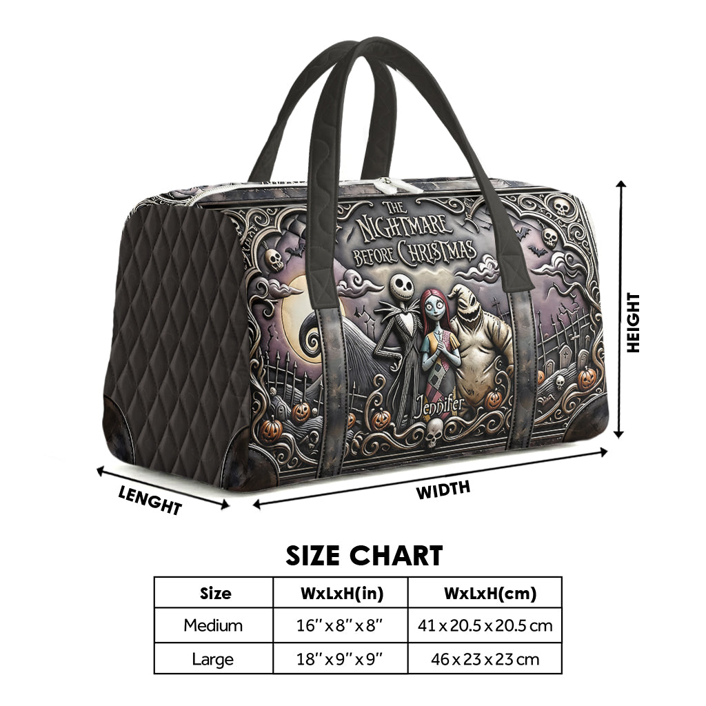 Personalized Nightmare Before Christmas Duffle Bag & Plush Charm Gift Quilt Duffle Bag & Plush Charm GradoCreations