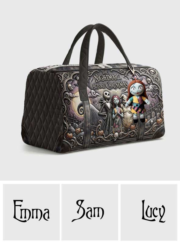 Personalized Nightmare Before Christmas Duffle Bag & Plush Charm Gift Quilt Duffle Bag & Plush Charm GradoCreations