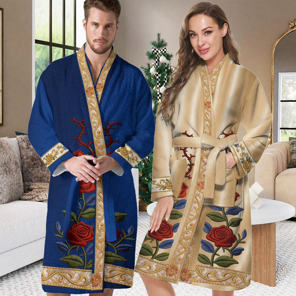 Personalized Beauty and The Beast Pajama Kimono Robe for Couples Pajama Kimono Robe GradoCreations
