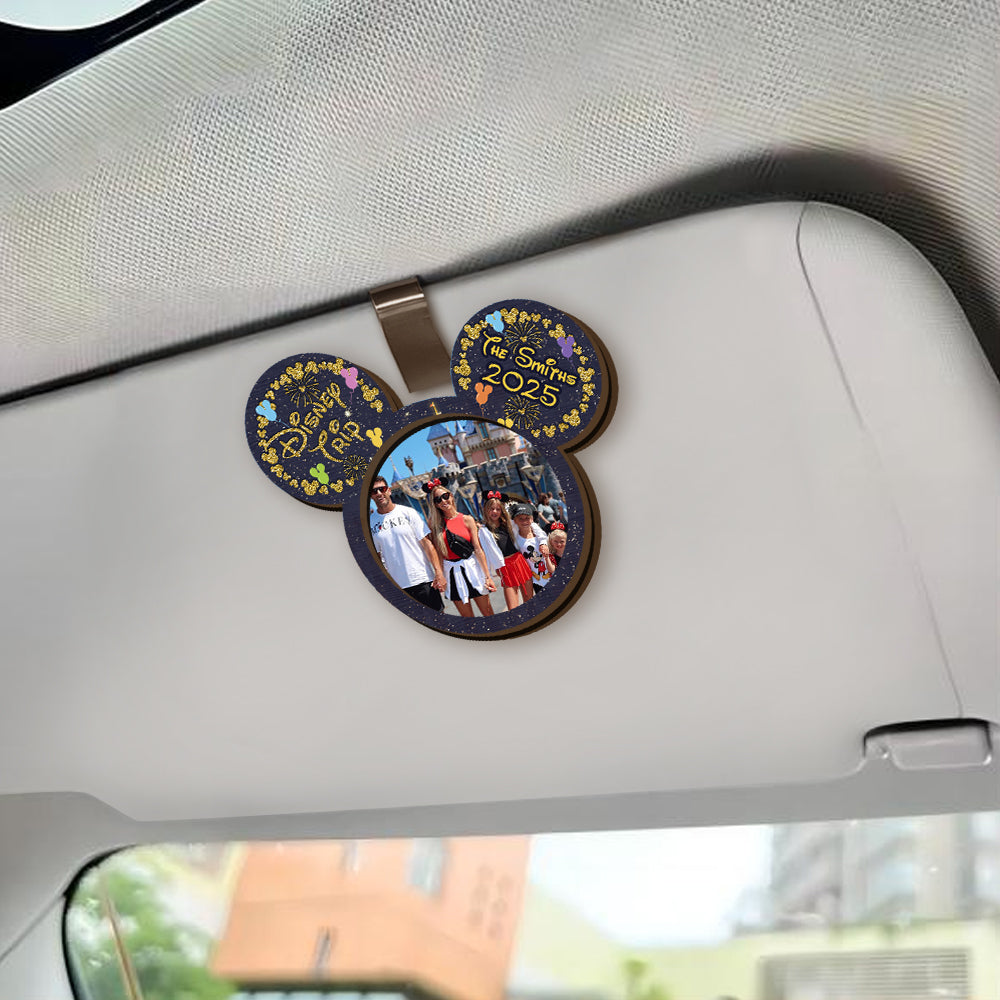 Personalized Family Trip Mouse 2 Layered Car Visor Clip Gift 2 Layered Car Visor Clip GradoCreations