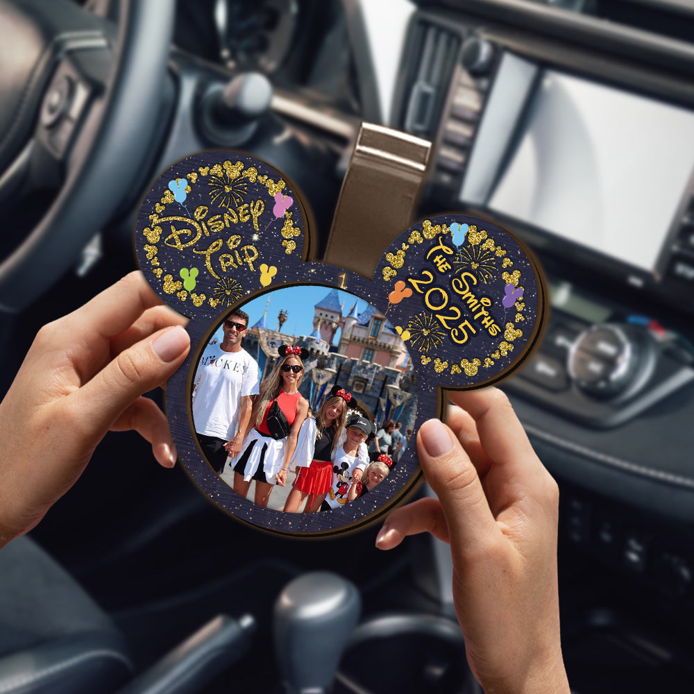 Personalized Family Trip Mouse 2 Layered Car Visor Clip Gift 2 Layered Car Visor Clip GradoCreations