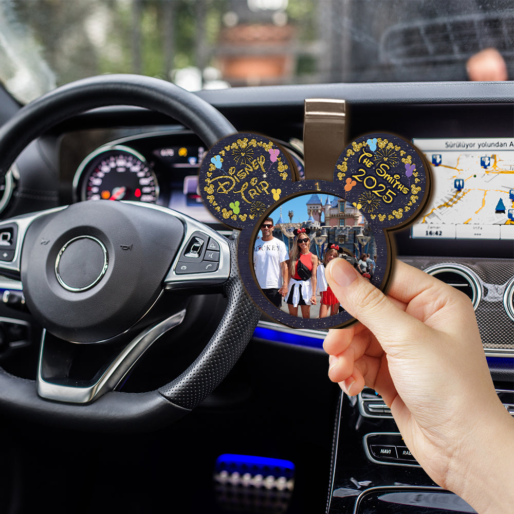 Personalized Family Trip Mouse 2 Layered Car Visor Clip Gift 2 Layered Car Visor Clip GradoCreations