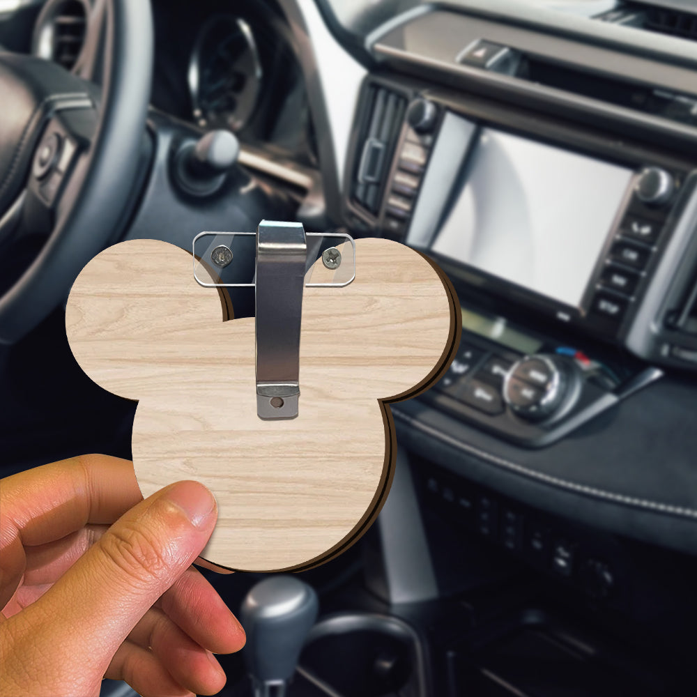 Personalized Family Trip Mouse 2 Layered Car Visor Clip Gift 2 Layered Car Visor Clip GradoCreations