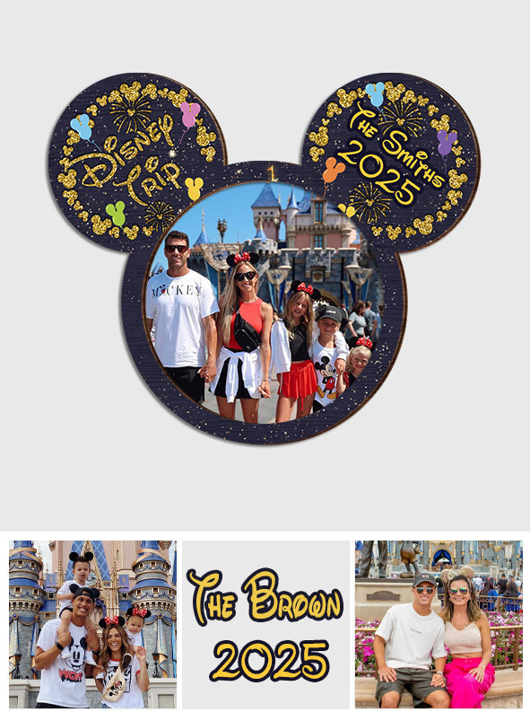 Personalized Family Trip Mouse 2 Layered Car Visor Clip Gift 2 Layered Car Visor Clip GradoCreations