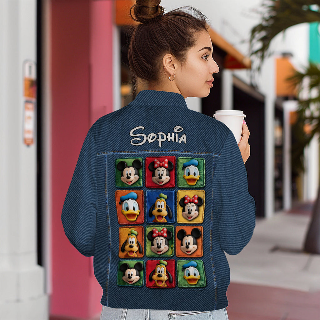 Personalized Cartoon Character Bomber Jacket Custom Name Gift Bomber Jacket GradoCreations