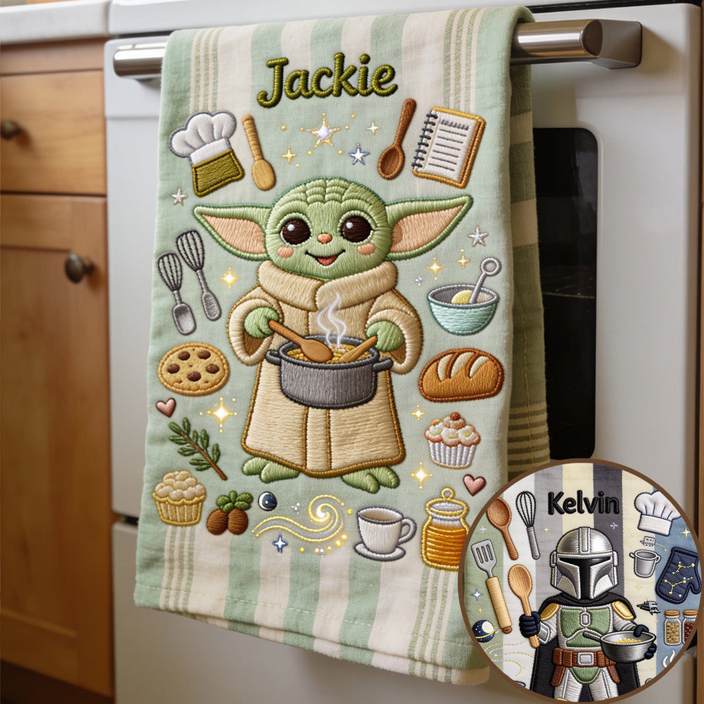 Personalized May the Fork Be With You Kitchen Towel Gift Towel GradoCreations