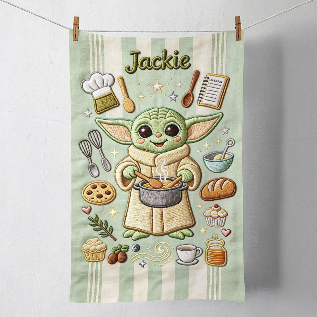 Personalized May the Fork Be With You Kitchen Towel Gift Towel GradoCreations