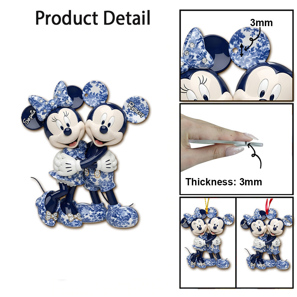 Personalized Mickey Minnie Mouse Christmas Ornament Gift Ornament GradoCreations