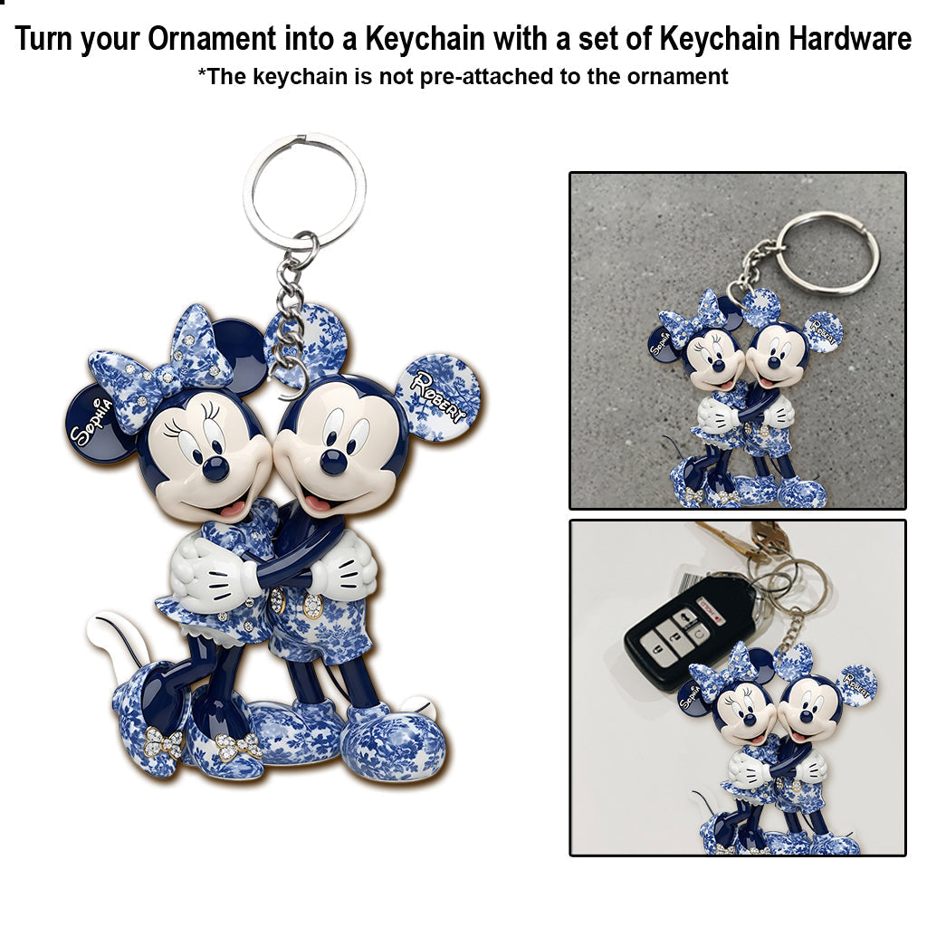 Personalized Mickey Minnie Mouse Christmas Ornament Gift Ornament GradoCreations