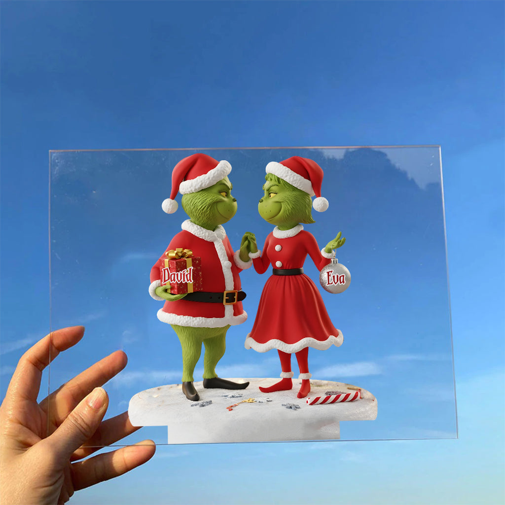 Personalized Transparent Acrylic Plaque Christmas Gift Keepsake Transparent Acrylic Plaque GradoCreations