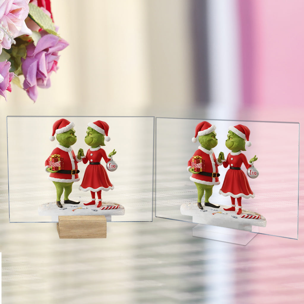 Personalized Transparent Acrylic Plaque Christmas Gift Keepsake Transparent Acrylic Plaque GradoCreations