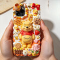 Personalized Sweet Honey Bear Phone Case Custom Name Gift Phone Case GradoCreations