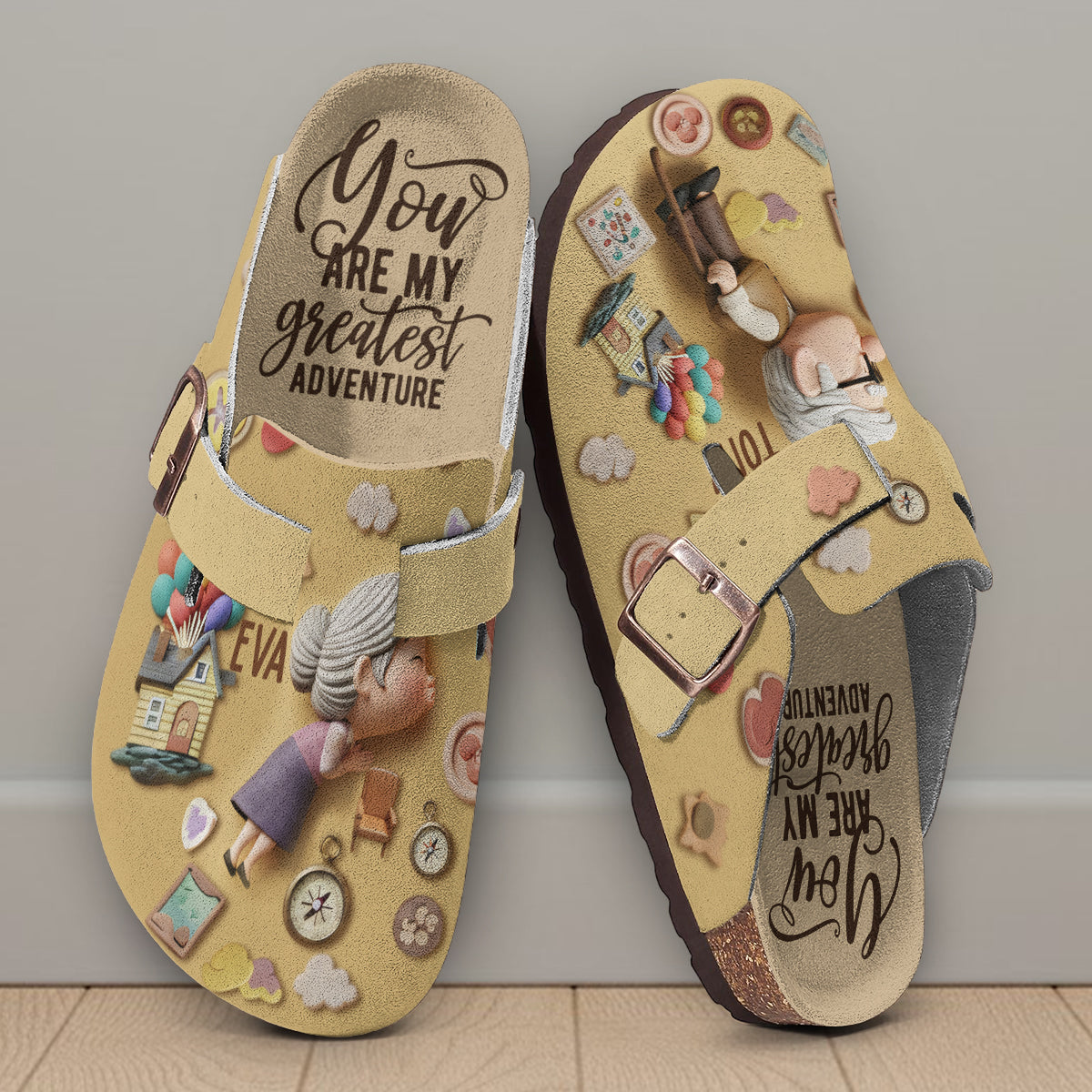 Personalized Arch Support Clogs with Custom Design for Couples Clogs With Arch Support GradoCreations