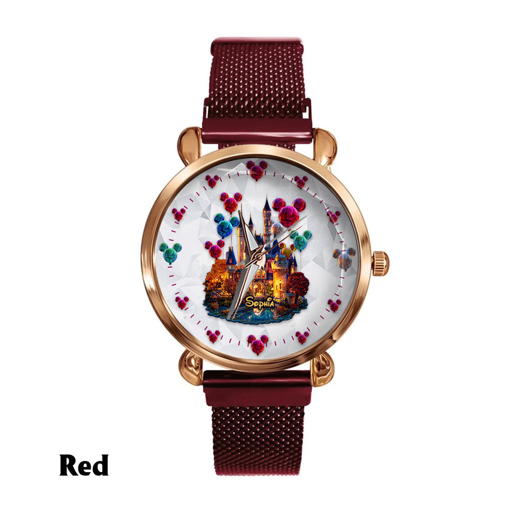 Personalized Magical Night Women's Hand Watch with Custom Name Women Hand Watch GradoCreations