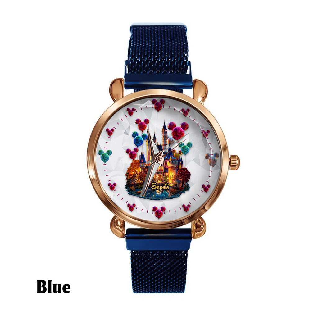 Personalized Magical Night Women's Hand Watch with Custom Name Women Hand Watch GradoCreations