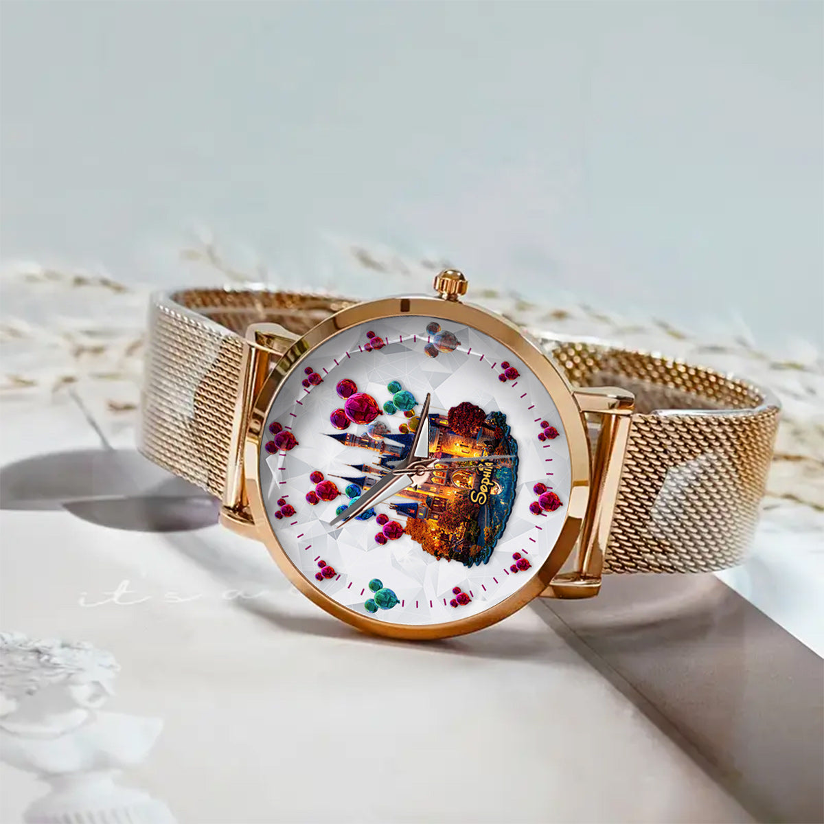 Personalized Magical Night Women's Hand Watch with Custom Name Women Hand Watch GradoCreations