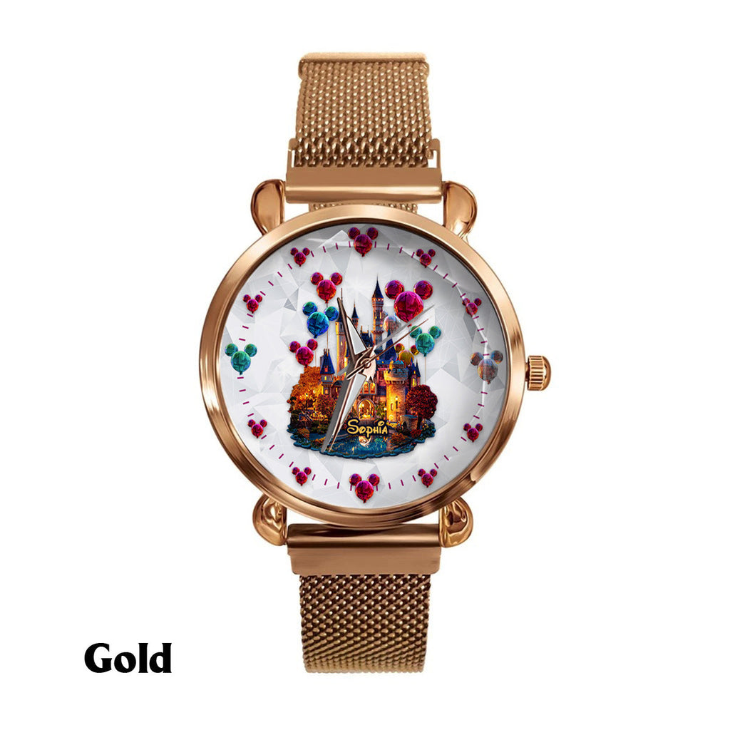 Personalized Magical Night Women's Hand Watch with Custom Name Women Hand Watch GradoCreations