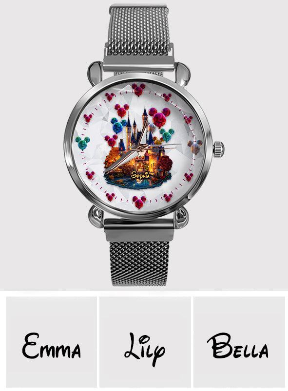 Personalized Magical Night Women's Hand Watch with Custom Name Women Hand Watch GradoCreations