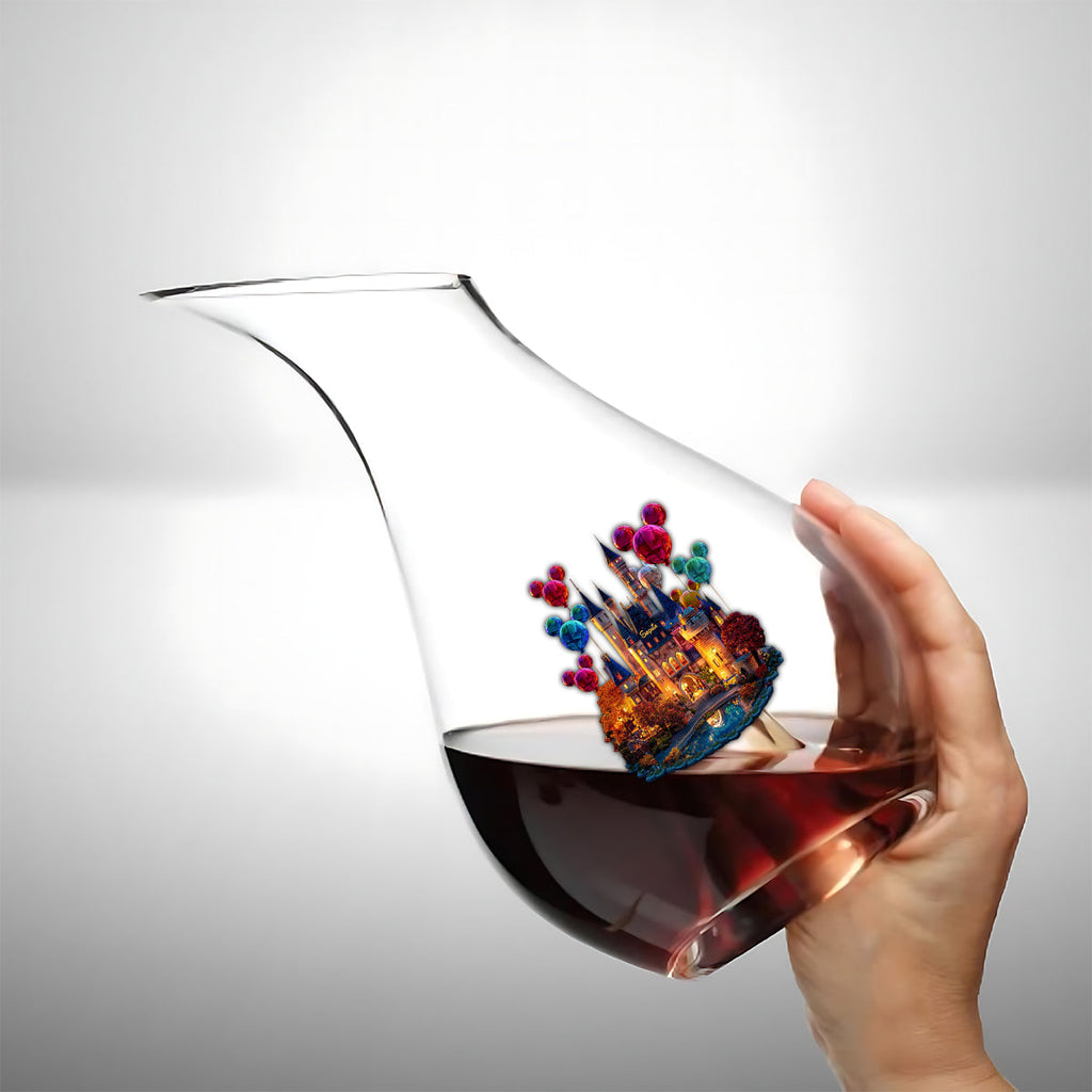 Personalized Magic Mouse Wine Glass 13.5oz Custom Name Gift Wine Decanter And Glass Set GradoCreations