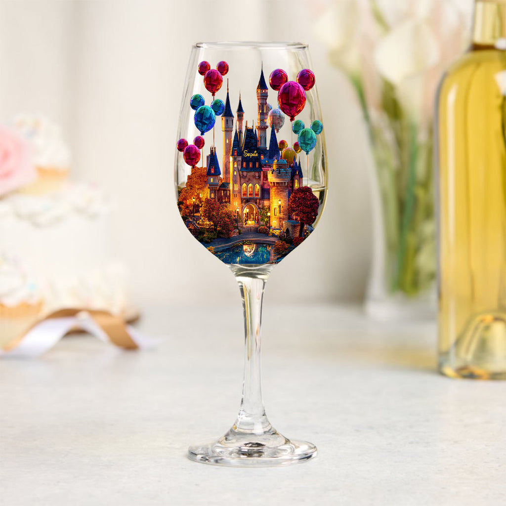 Personalized Magic Mouse Wine Glass 13.5oz Custom Name Gift Wine Decanter And Glass Set GradoCreations