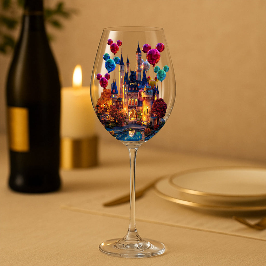 Personalized Magic Mouse Wine Glass 13.5oz Custom Name Gift Wine Decanter And Glass Set GradoCreations