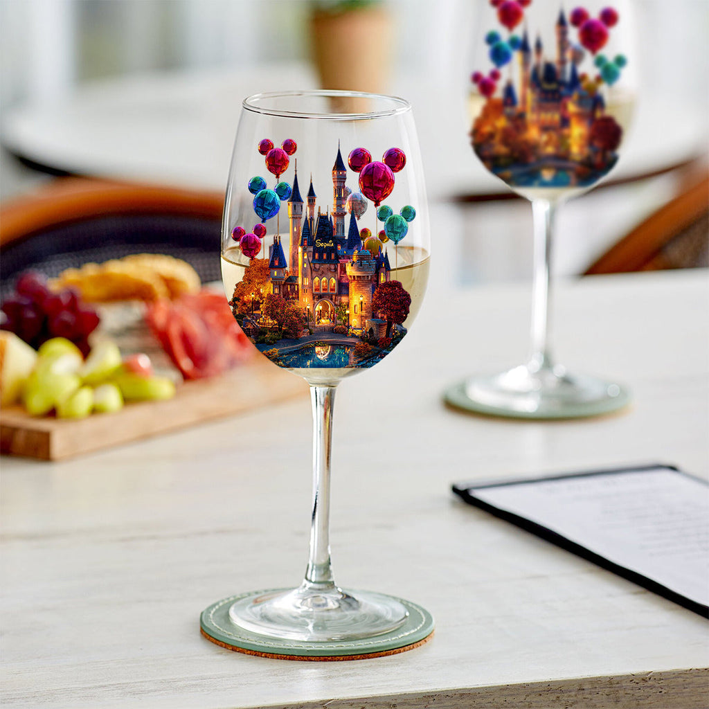 Personalized Magic Mouse Wine Glass 13.5oz Custom Name Gift Wine Decanter And Glass Set GradoCreations