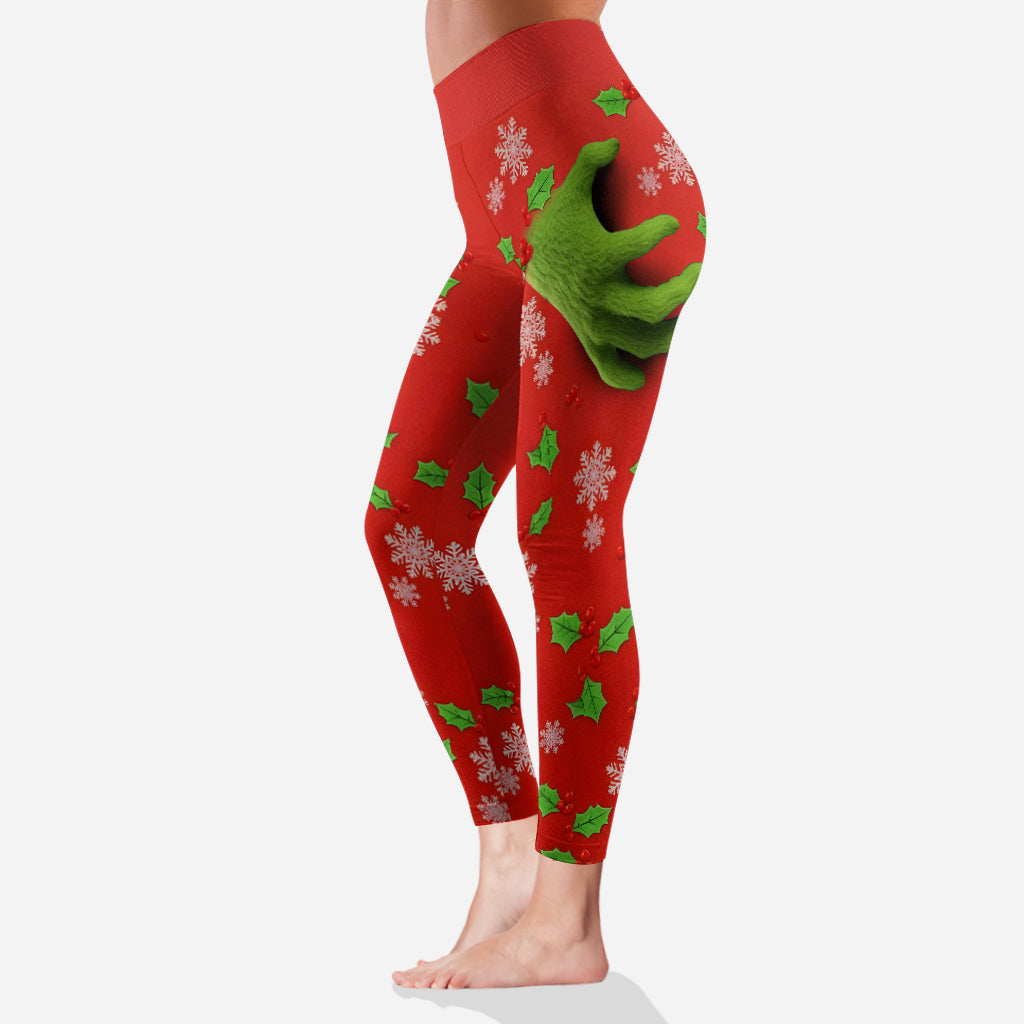 Personalized Christmas Leggings with Fun Design for Women Leggings GradoCreations