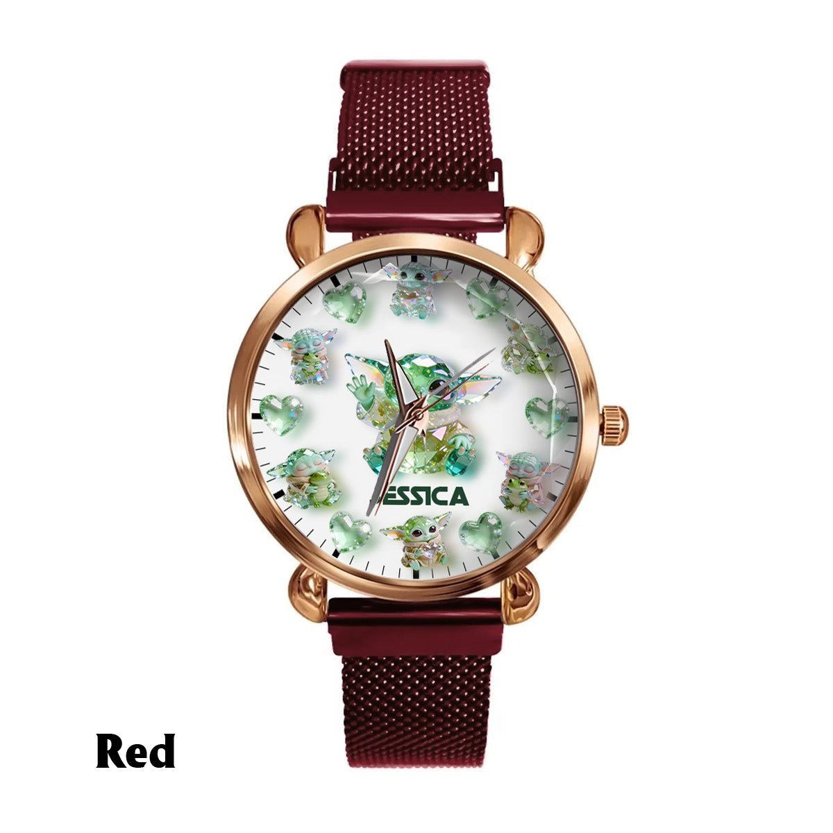 Personalized Cute Baby Character Women's Watch Unique Gift Women Hand Watch GradoCreations