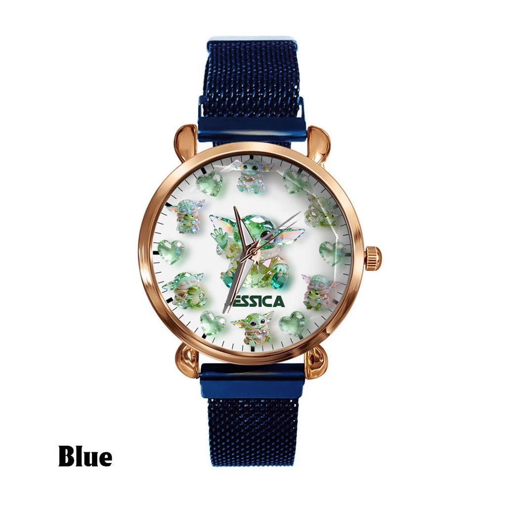 Personalized Cute Baby Character Women's Watch Unique Gift Women Hand Watch GradoCreations