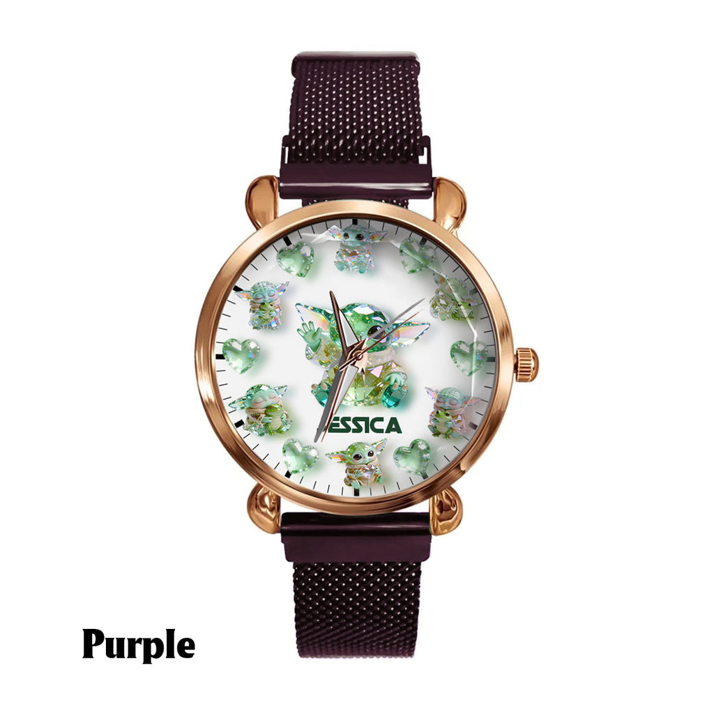 Personalized Cute Baby Character Women's Watch Unique Gift Women Hand Watch GradoCreations