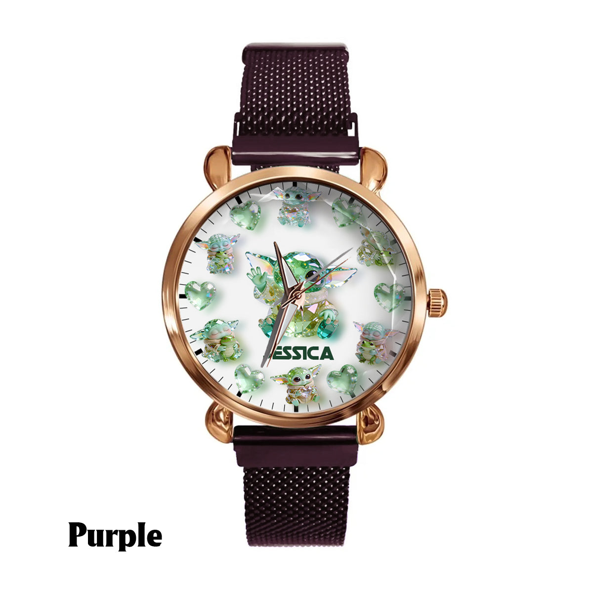 Personalized Cute Baby Character Women's Watch Unique Gift Women Hand Watch GradoCreations