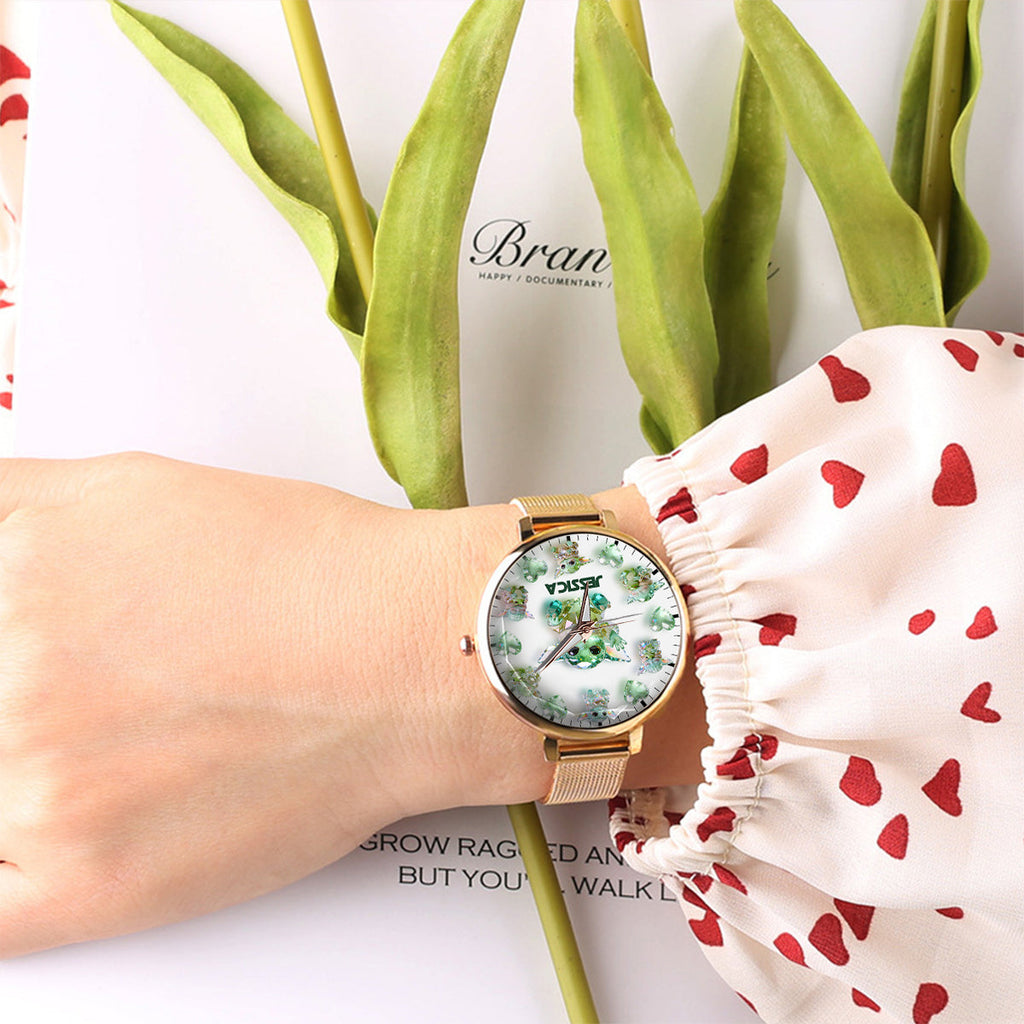 Personalized Cute Baby Character Women's Watch Unique Gift Women Hand Watch GradoCreations