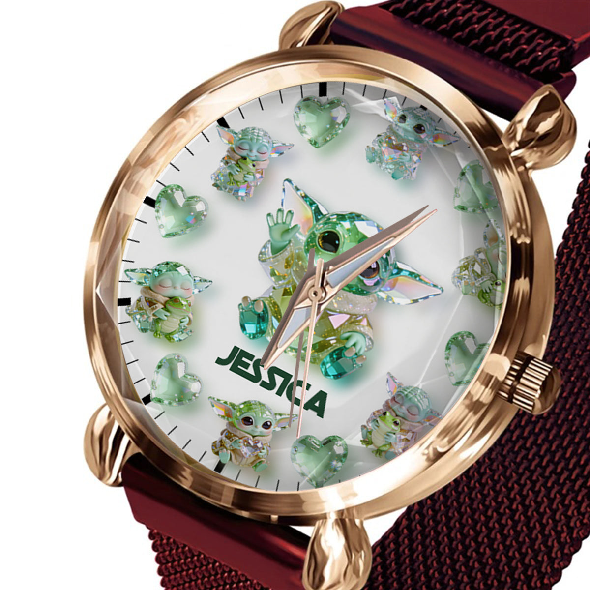 Personalized Cute Baby Character Women's Watch Unique Gift Women Hand Watch GradoCreations