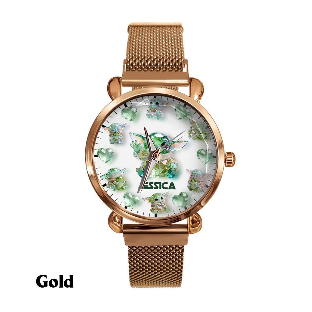 Personalized Cute Baby Character Women's Watch Unique Gift Women Hand Watch GradoCreations